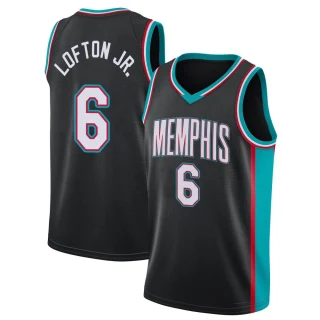 Men's Kenneth Lofton Jr. Memphis Grizzlies Black Swingman 2020/21 Hardwood Classics Jersey