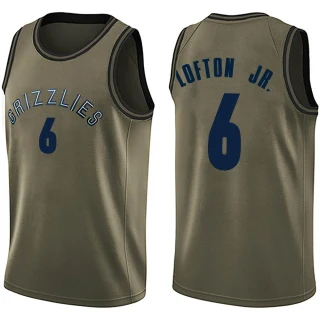 Men's Kenneth Lofton Jr. Memphis Grizzlies Green Swingman Salute to Service Jersey