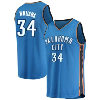 Men's Kenrich Williams Oklahoma City Thunder Blue Fast Break Replica Jersey - Icon Edition