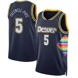 Men's Kentavious Caldwell-Pope Denver Nuggets Navy Swingman 2021/22 City Edition Jersey