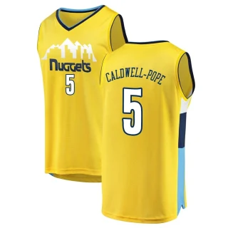 Men's Kentavious Caldwell-Pope Denver Nuggets Yellow Fast Break Jersey - Statement Edition