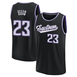 Men's Keon Ellis Sacramento Kings Black Fast Break 2021/22 Replica City Edition Jersey