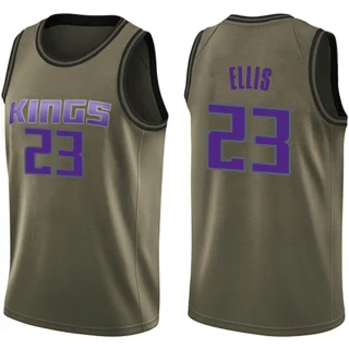 Men's Keon Ellis Sacramento Kings Green Swingman Salute to Service Jersey