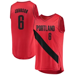 Men's Keon Johnson Portland Trail Blazers Red Fast Break Jersey - Statement Edition