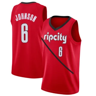 Men's Keon Johnson Portland Trail Blazers Red Swingman 2018/19 Jersey - Earned Edition