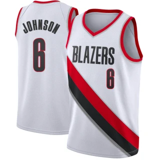 Men's Keon Johnson Portland Trail Blazers White Swingman Jersey - Association Edition