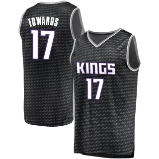 Men's Kessler Edwards Sacramento Kings Black Fast Break Jersey - Statement Edition