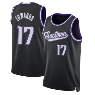 Men's Kessler Edwards Sacramento Kings Black Swingman 2021/22 Icon Edition Jersey