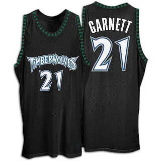 Men's Kevin Garnett Minnesota Timberwolves Black Swingman Throwback Jersey