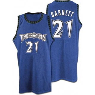 Men's Kevin Garnett Minnesota Timberwolves Blue Authentic Slate Throwback Jersey