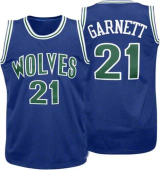 Men's Kevin Garnett Minnesota Timberwolves Blue Swingman Throwback Jersey