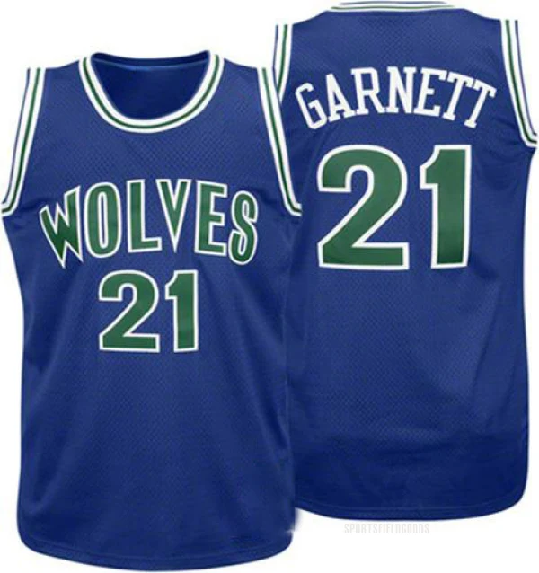 Men's Kevin Garnett Minnesota Timberwolves Blue Swingman Throwback Jersey