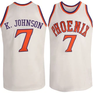 Men's Kevin Johnson Phoenix Suns White Authentic New Throwback Jersey