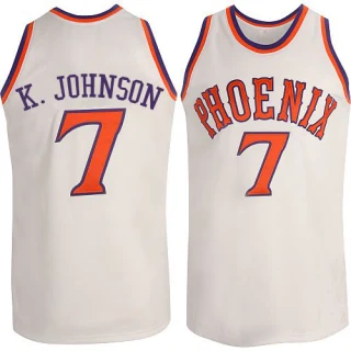 Men's Kevin Johnson Phoenix Suns White Swingman New Throwback Jersey