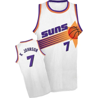 Men's Kevin Johnson Phoenix Suns White Swingman Throwback Jersey