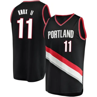 Men's Kevin Knox II Portland Trail Blazers Black Fast Break Jersey - Icon Edition