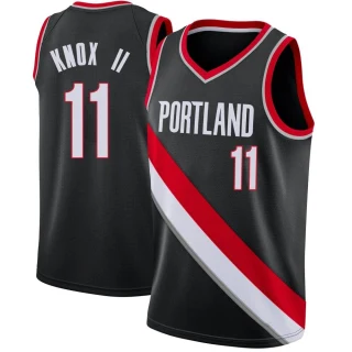 Men's Kevin Knox II Portland Trail Blazers Black Swingman Jersey - Icon Edition