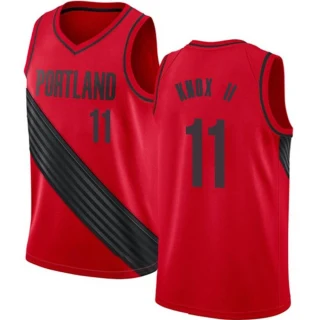Men's Kevin Knox II Portland Trail Blazers Red Swingman Jersey - Statement Edition