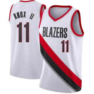 Men's Kevin Knox II Portland Trail Blazers White Swingman Jersey - Association Edition