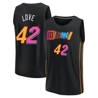 Men's Kevin Love Miami Heat Black Fast Break 2021/22 Replica City Edition Jersey