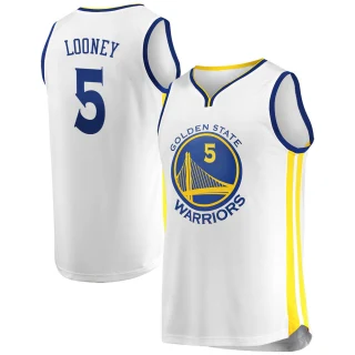 Men's Kevon Looney Golden State Warriors Gold Fast Break White Jersey - Association Edition