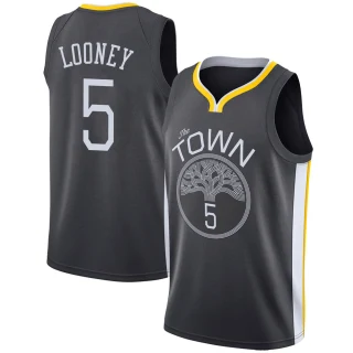 Men's Kevon Looney Golden State Warriors Gold Swingman Black Jersey - Statement Edition