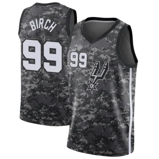 Men's Khem Birch San Antonio Spurs Black Swingman Jersey - City Edition