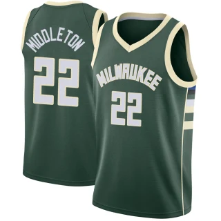 Men's Khris Middleton Milwaukee Bucks Green Swingman Jersey - Icon Edition
