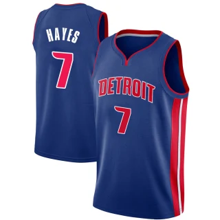 Men's Killian Hayes Detroit Pistons Blue Swingman Jersey - Icon Edition