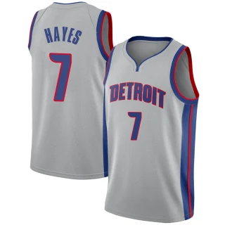Men's Killian Hayes Detroit Pistons Swingman Silver Jersey - Statement Edition