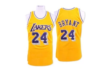 Men's Kobe Bryant Los Angeles Lakers Gold Authentic Throwback Jersey