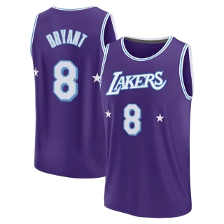 Men's Kobe Bryant Los Angeles Lakers Purple Fast Break 2021/22 Replica City Edition Jersey
