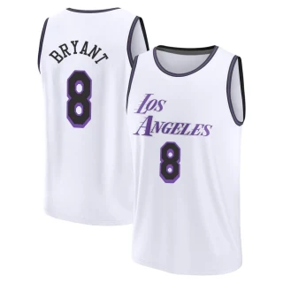 Men's Kobe Bryant Los Angeles Lakers White Fast Break 2022/23 City Edition Jersey