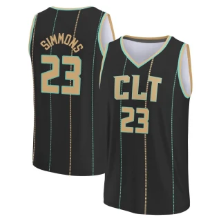 Men's Kobi Simmons Charlotte Hornets Black Fast Break 2022/23 City Edition Jersey