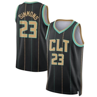 Men's Kobi Simmons Charlotte Hornets Black Swingman Jordan Brand 2022/23 City Edition Jersey