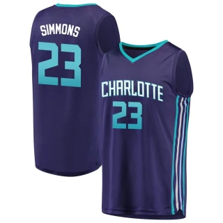 Men's Kobi Simmons Charlotte Hornets Purple Fast Break Fanatics Brand Jersey - Statement Edition