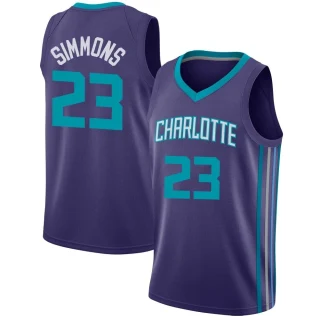 Men's Kobi Simmons Charlotte Hornets Purple Swingman Jordan Brand Jersey - Statement Edition