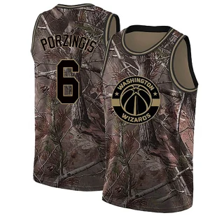 Men's Kristaps Porzingis Washington Wizards Camo Swingman Realtree Collection Jersey