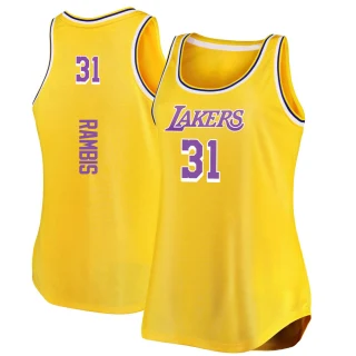 Men's Kurt Rambis Los Angeles Lakers Gold Authentic 2020/21 Jersey - Icon Edition