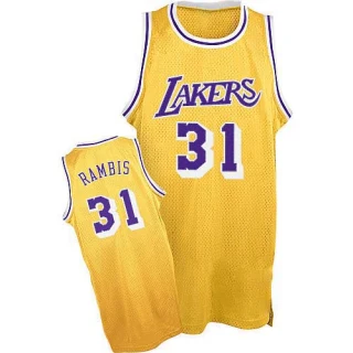 Men's Kurt Rambis Los Angeles Lakers Gold Authentic Throwback Jersey