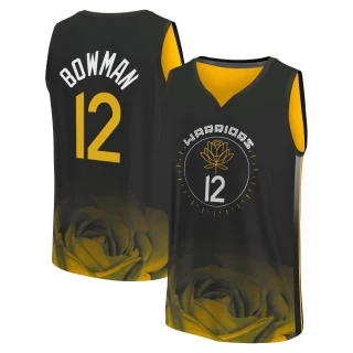 Men's Ky Bowman Golden State Warriors Gold Fast Break Black 2022/23 City Edition Jersey
