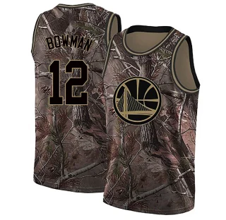 Men's Ky Bowman Golden State Warriors Gold Swingman Camo Realtree Collection Jersey