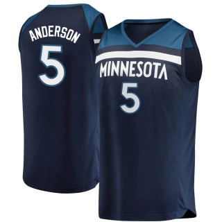 Men's Kyle Anderson Minnesota Timberwolves Navy Fast Break Jersey - Icon Edition