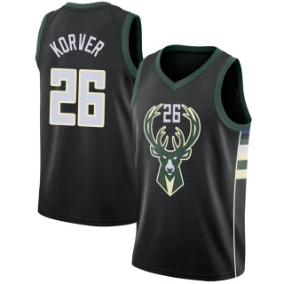 Men's Kyle Korver Milwaukee Bucks Black Swingman Jersey - Statement Edition