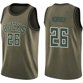 Men's Kyle Korver Milwaukee Bucks Green Swingman Salute to Service Jersey