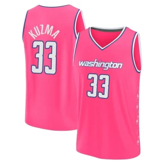Men's Kyle Kuzma Washington Wizards Pink Fast Break 2022/23 City Edition Jersey