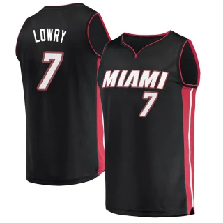 Men's Kyle Lowry Miami Heat Black Fast Break Jersey - Icon Edition