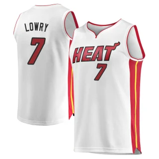 Men's Kyle Lowry Miami Heat White Fast Break Jersey - Association Edition