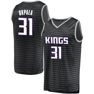 Men's KZ Okpala Sacramento Kings Black Fast Break Jersey - Statement Edition