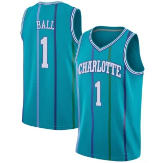 Men's LaMelo Ball Charlotte Hornets Aqua Swingman Jordan Brand Hardwood Classics Jersey